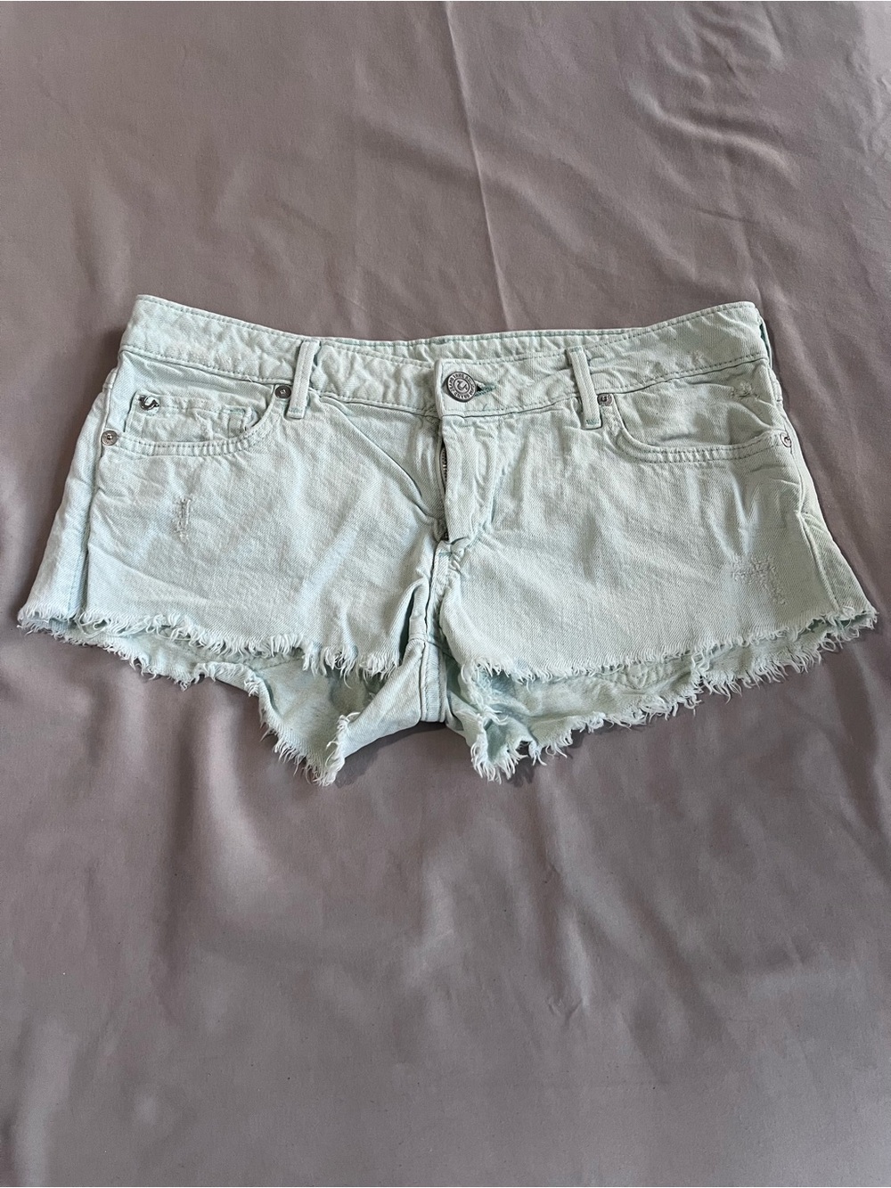 True Religion Low-Rise Cut-Off Denim Shorts